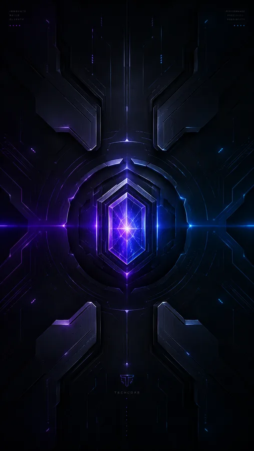 TechCore Crystal Core premium vertical mobile wallpaper preview